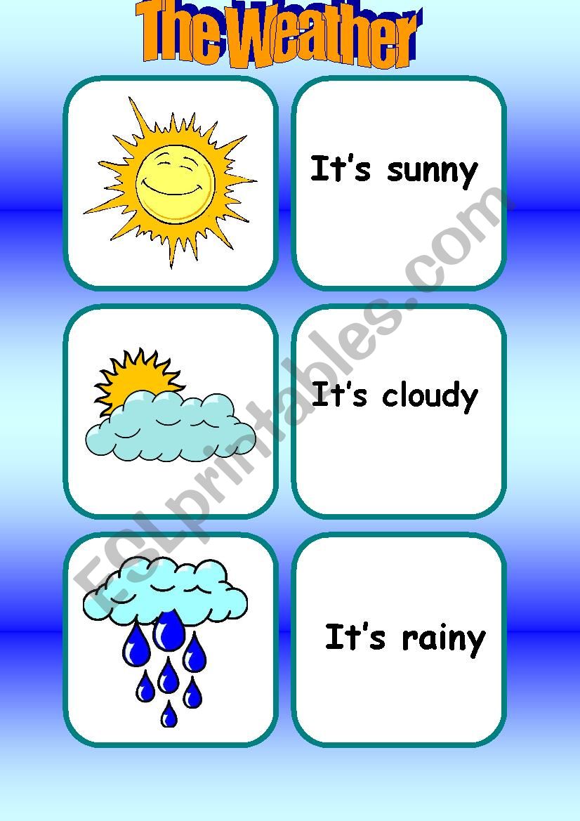 The Weather [Flashcards] worksheet